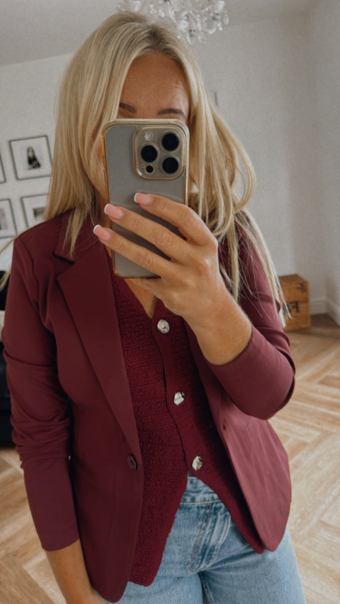 Tony Knitted Waistcoat | Burgandy