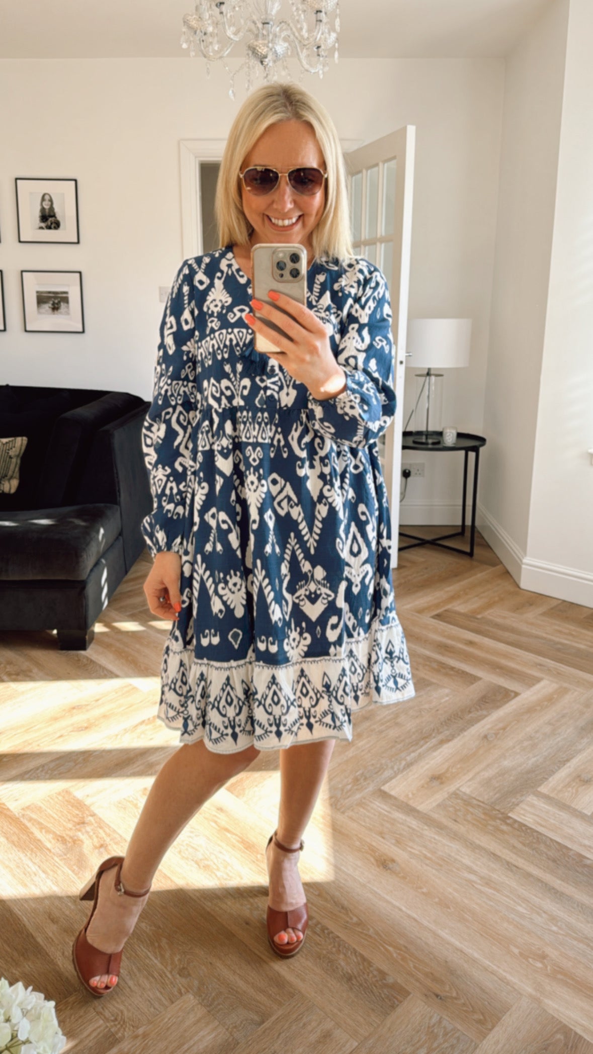 India Dress | Navy