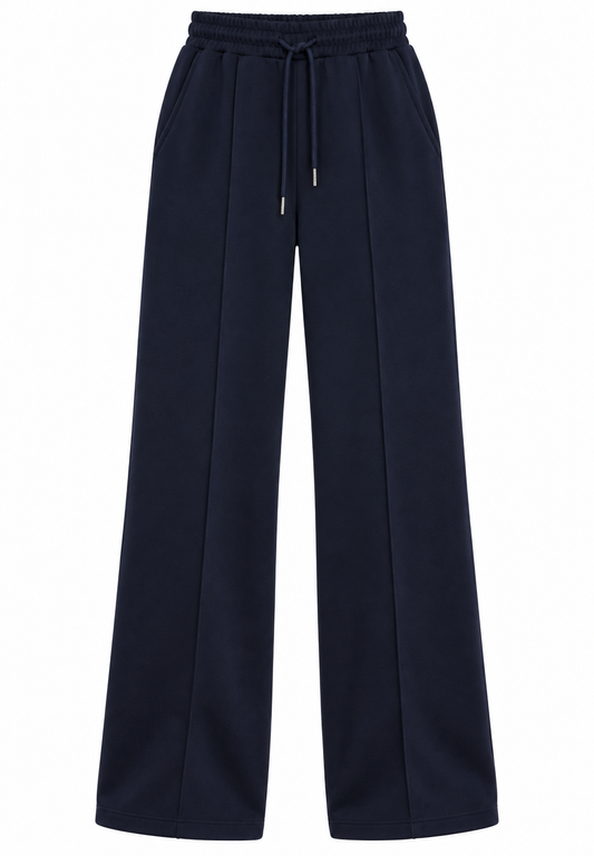 Wide Leg Joggers | Navy
