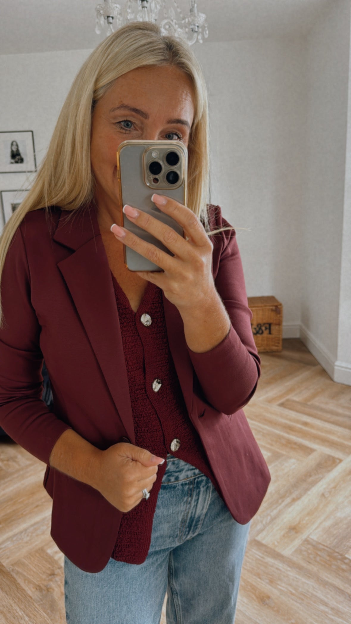 Tony Knitted Waistcoat | Burgandy