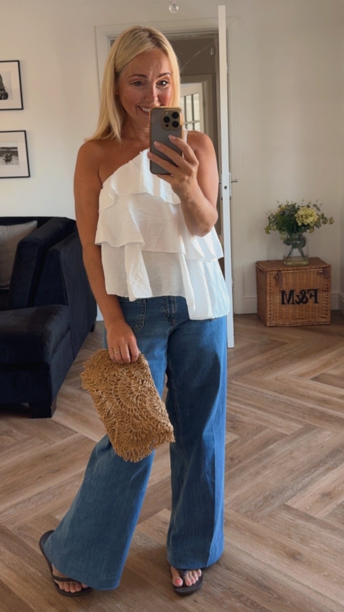 Rosie Frill Top | White