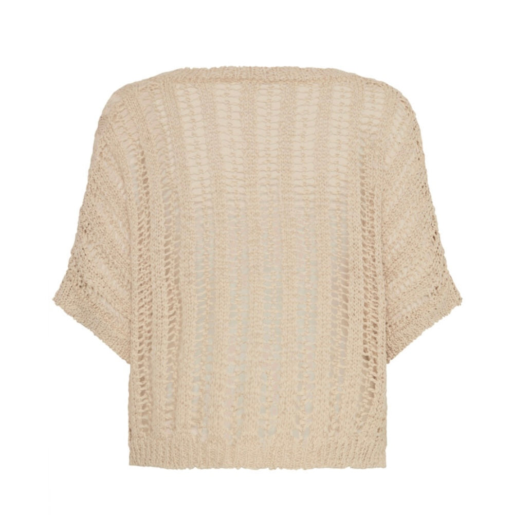 Clemmy Crochet Top | Beige