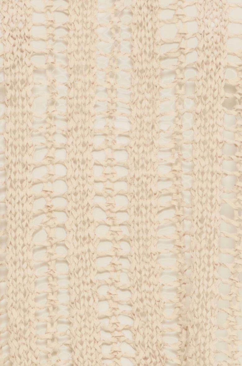 Clemmy Crochet Top | Beige