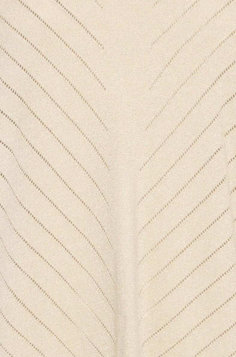 Lana V Neck Jumper | Gold Metallic