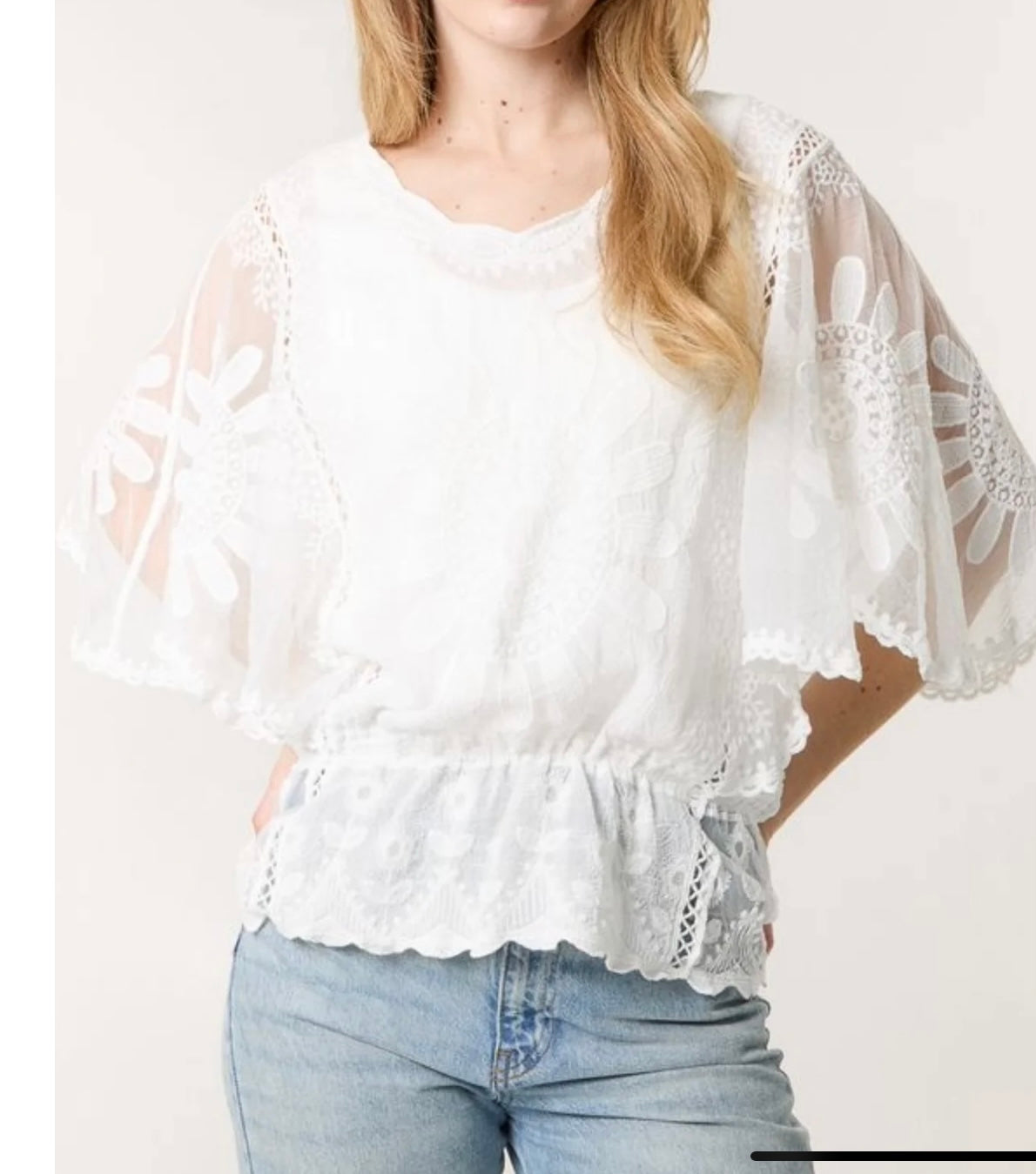 Liv Lace Top | White