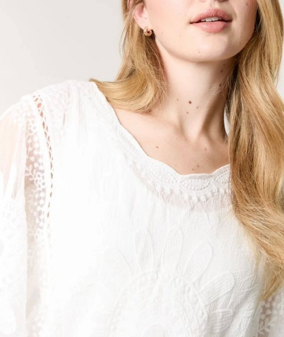 Liv Lace Top | White