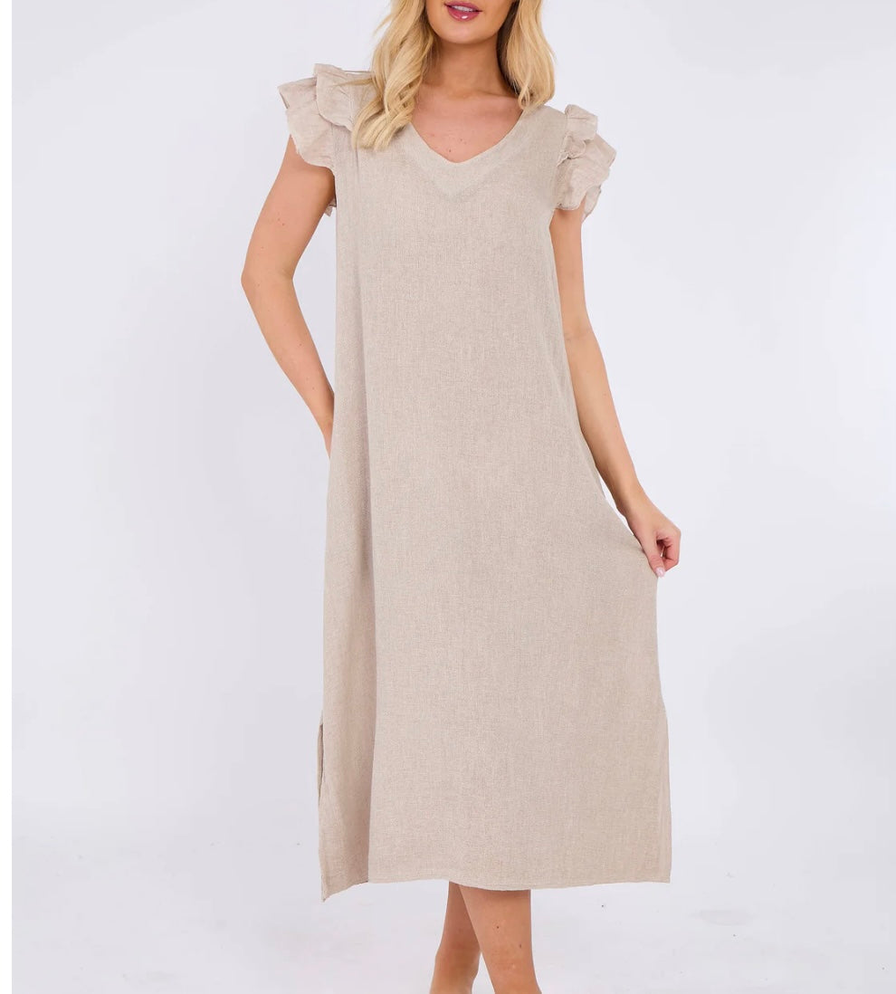 Rosa Dress | Beige