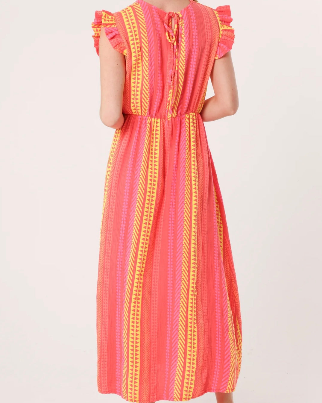 Annecy Aztec Dress | Coral Mix