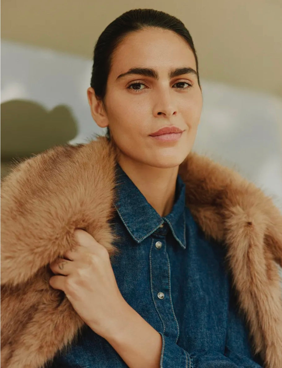 Lola Puff Shoulder Shirt | Denim