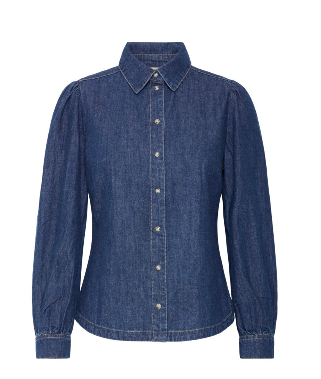 Lola Puff Shoulder Shirt | Denim
