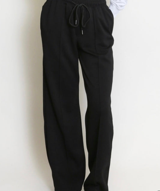 Wide Leg Jogger | Black