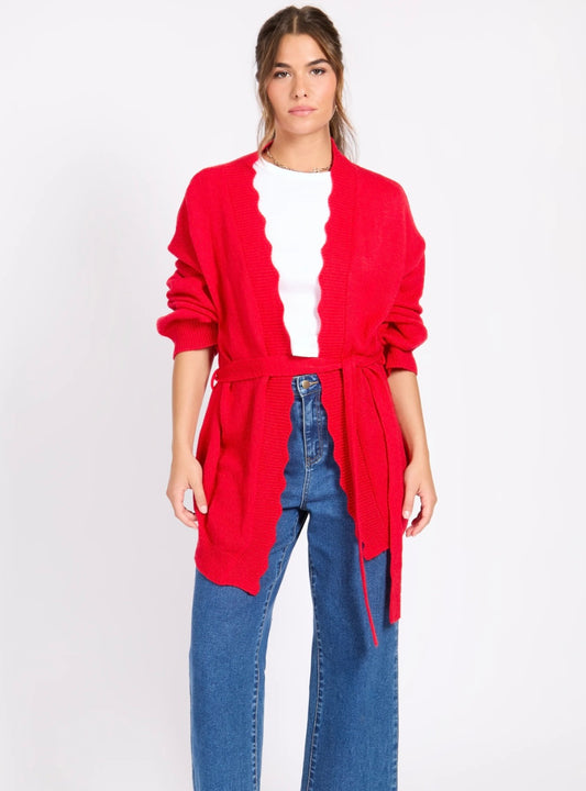 Tilly Cardigan | Tomato Red