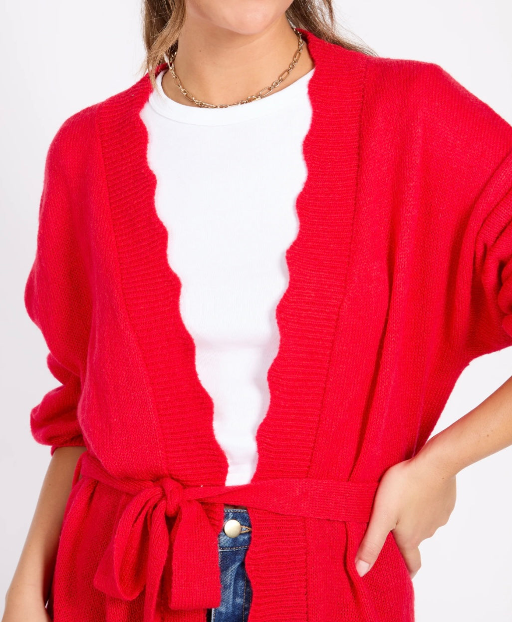 Tilly Cardigan | Tomato Red