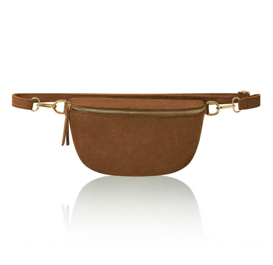 Annie Bag Suede | Dark Tan