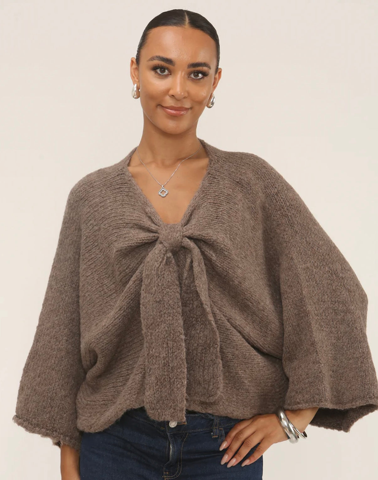 Jenny Bow Jumper | Burgandy