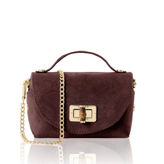 Dixie Suede Bag | Burgandy