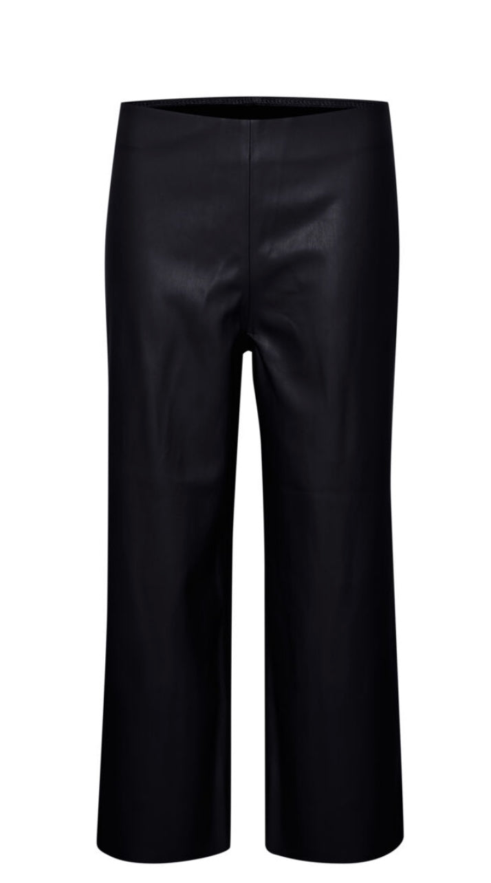 Dana Faux Leather Pants | Black