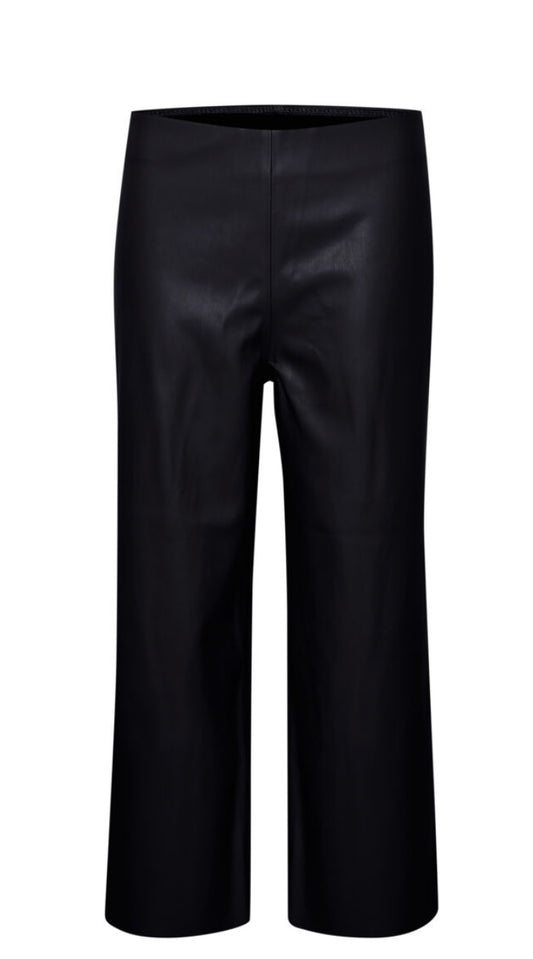 Dana Faux Leather Trousers | Black