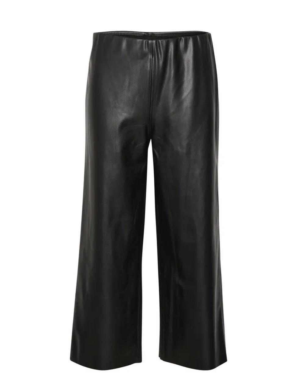 Dana Faux Leather Pants | Black