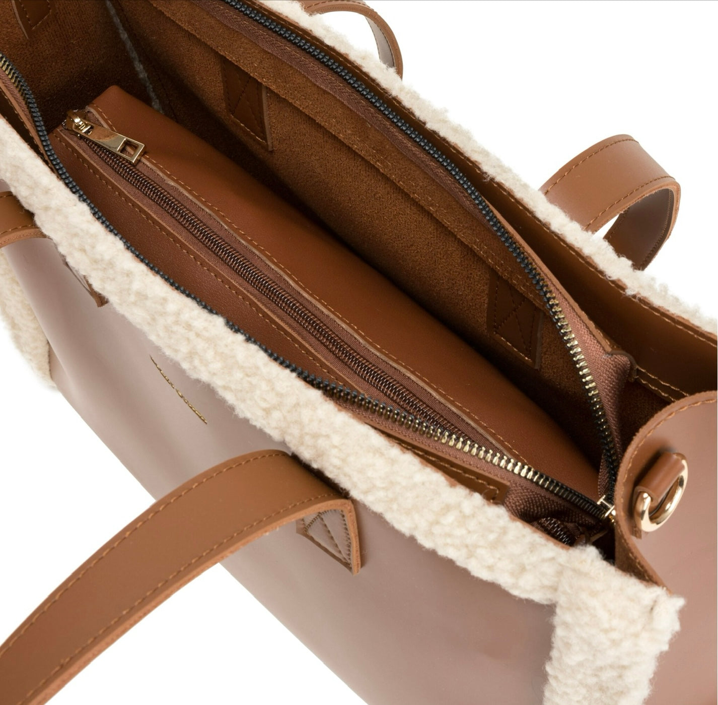 Shearling Tote Bag | Tan