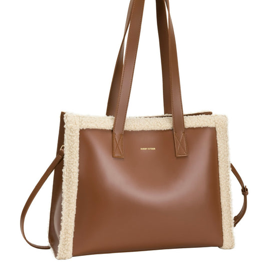 Shearling Tote Bag | Tan