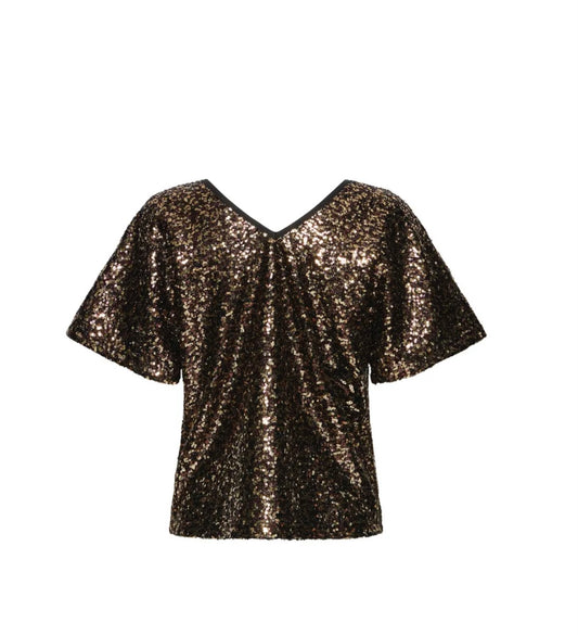 Pamela Sequin Top | Bronze