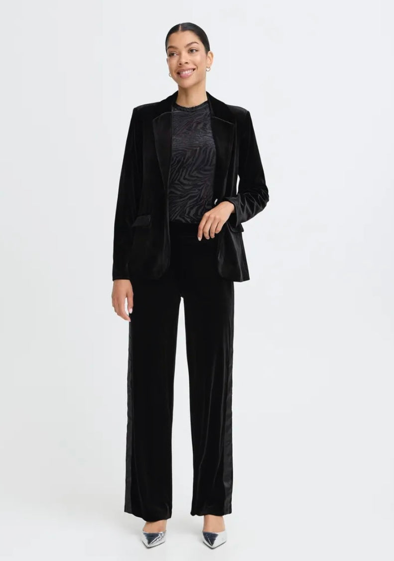 Valentina Velvet Pants | Black