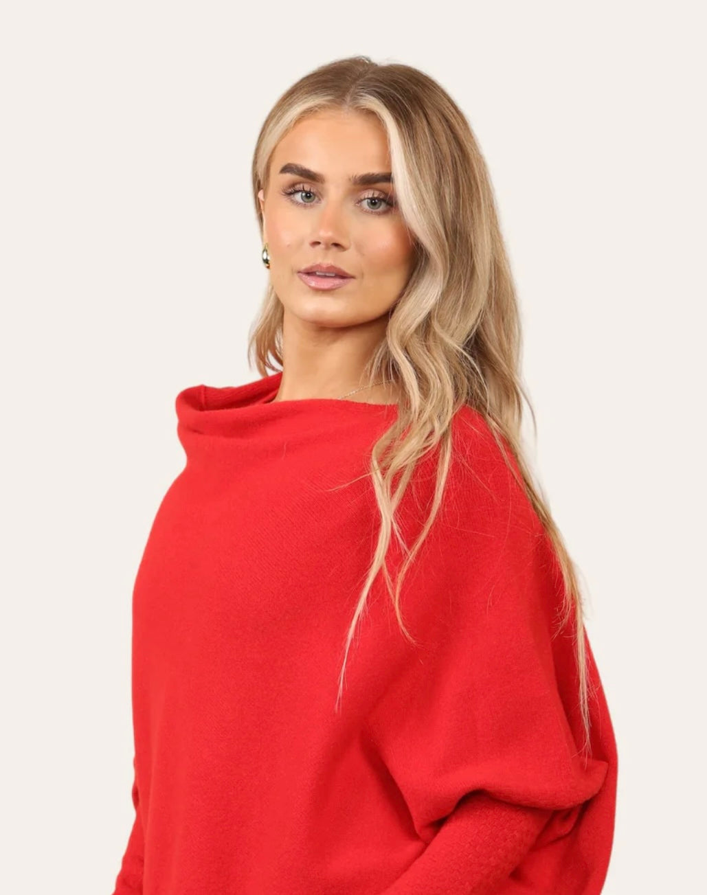 Rachel Asymmetrical Knit | Red