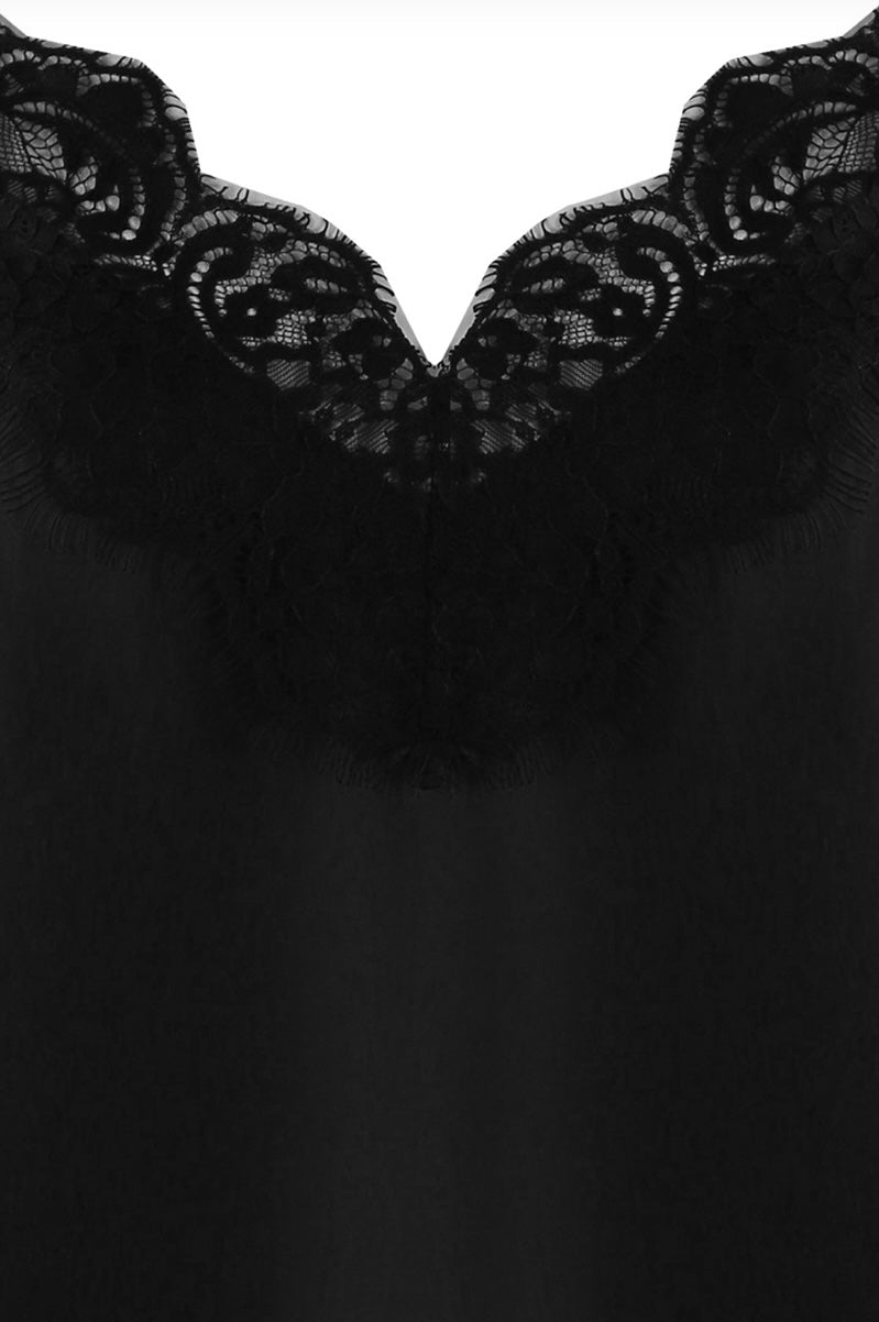 Libby Lace Trim Camisole | Black