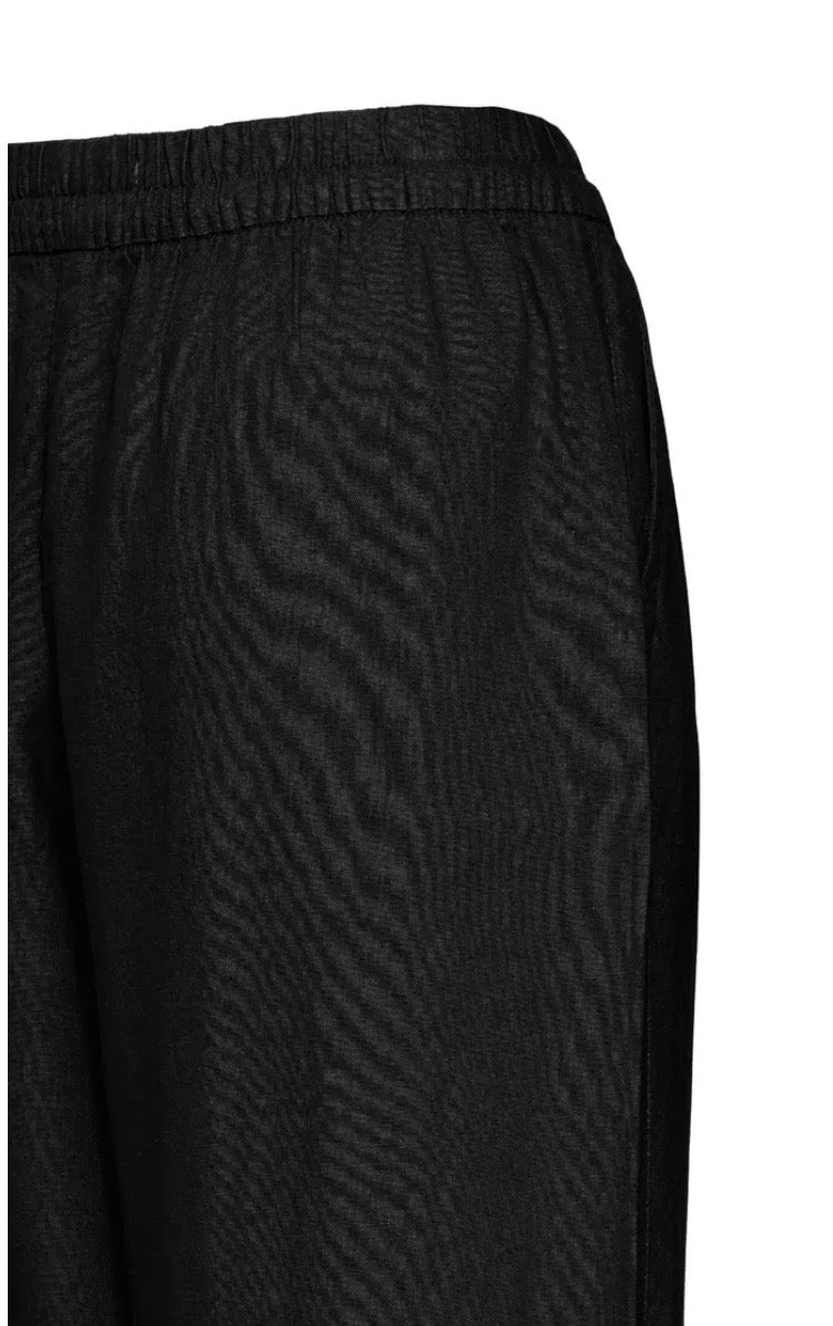 Claire Linen Mix Trousers | Black