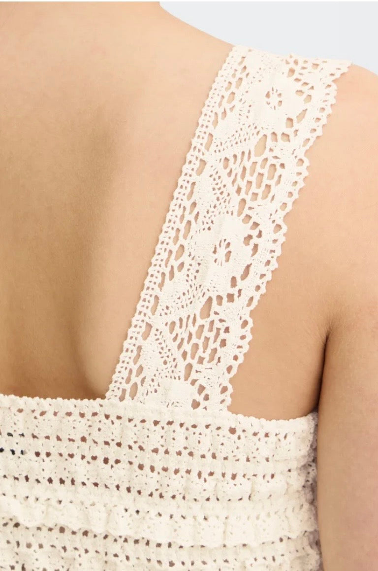 Marley Crochet Top | Cloud Dancer