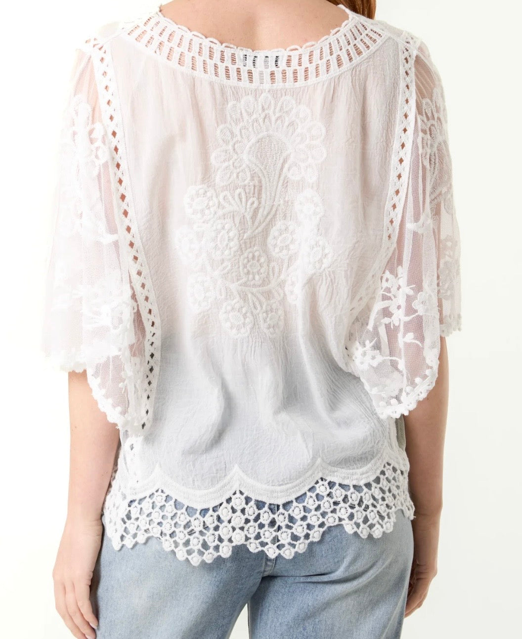 Sylvie Boho Top | White
