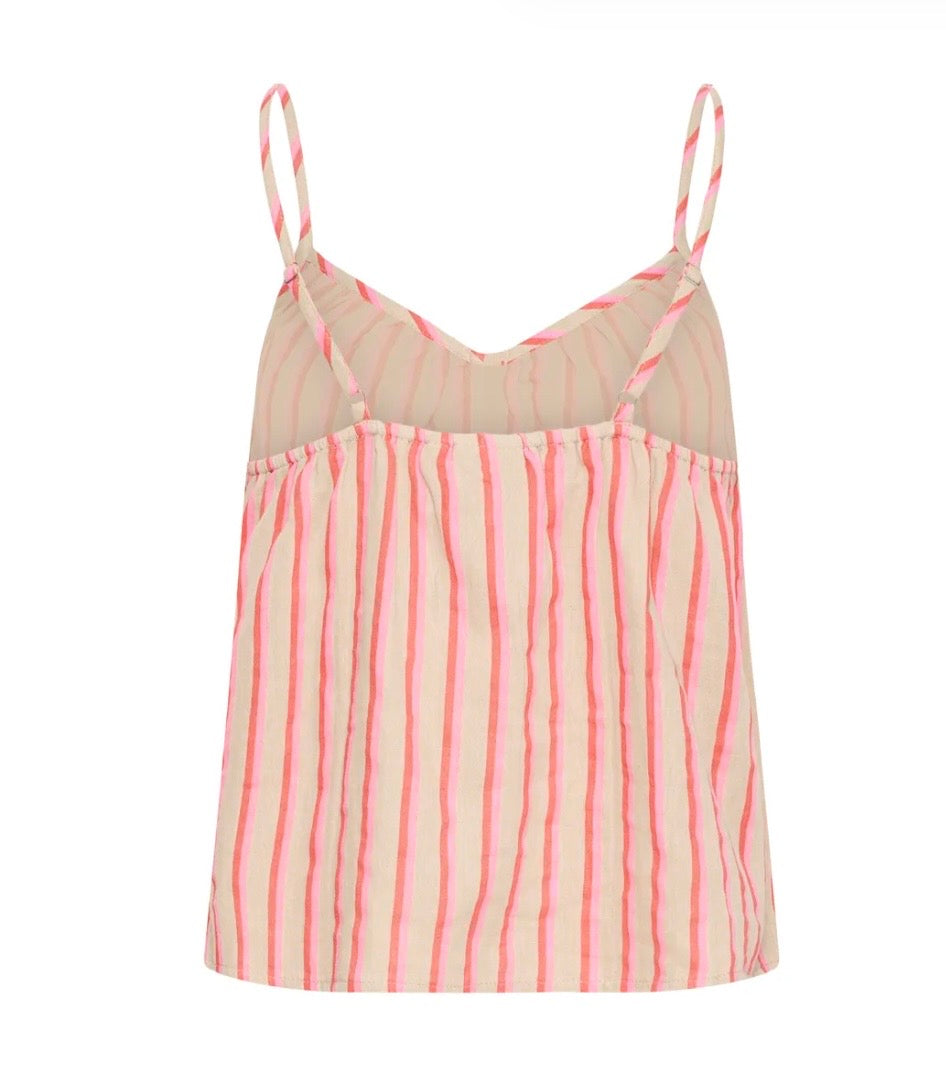 Polly Sun Top | Pink Stripe