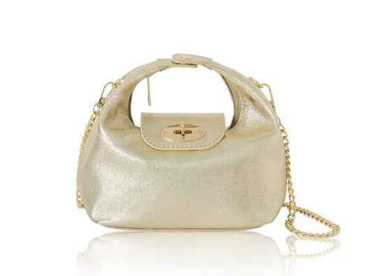 Alexis Leather Bag | Gold