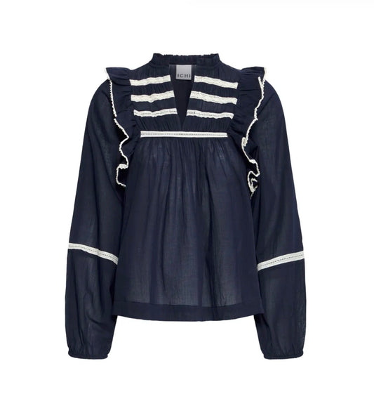 Anna Blouse | Navy