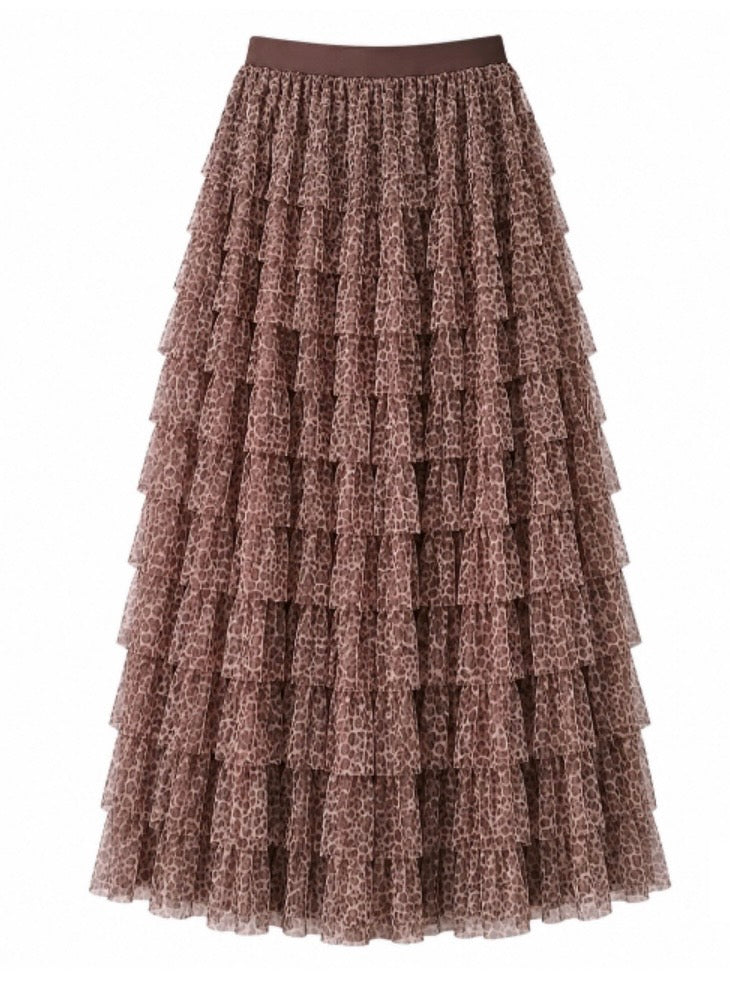 Gigi Tulle Skirt | Leopard Print