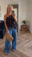 Rosie Frill Top | Chocolate