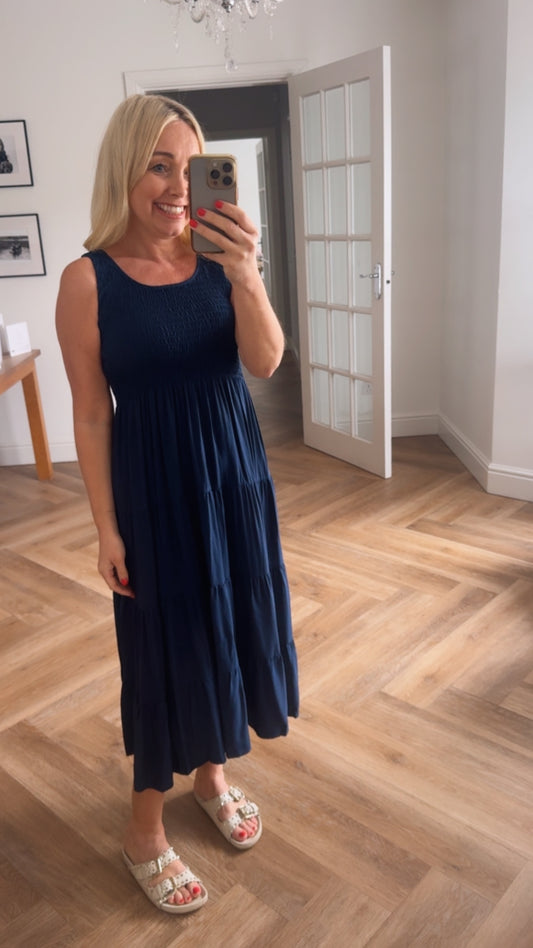 Florrie Midi Dress | Navy