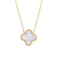 Clover Pendant | White and Gold
