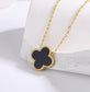 Clover Pendant | Black and Gold