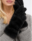 Faux Fur Gloves | Black