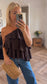 Rosie Frill Top | Chocolate