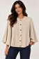 Penny Ribbed Poncho | Beige