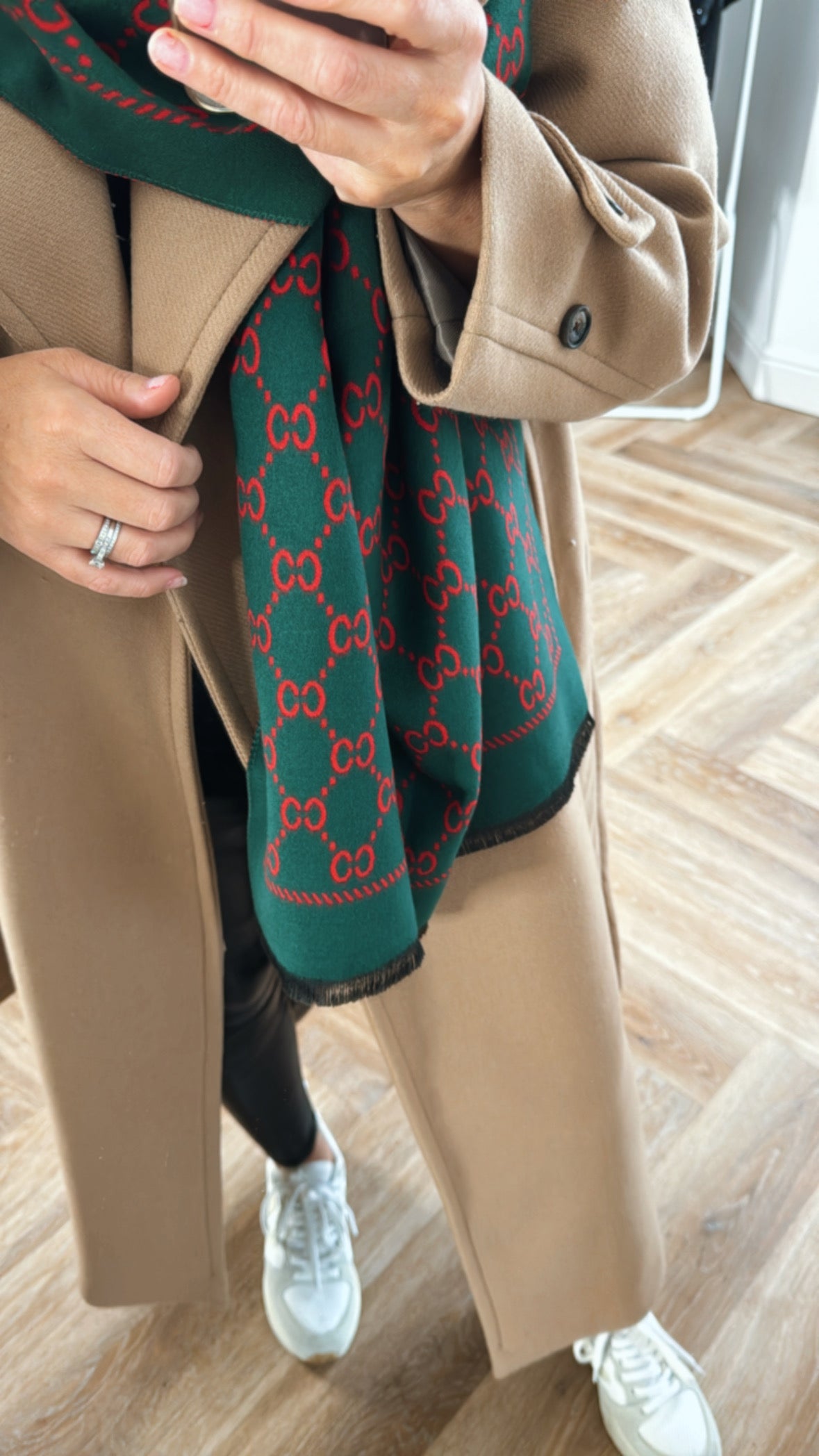 Jenna Scarf | Green & Red