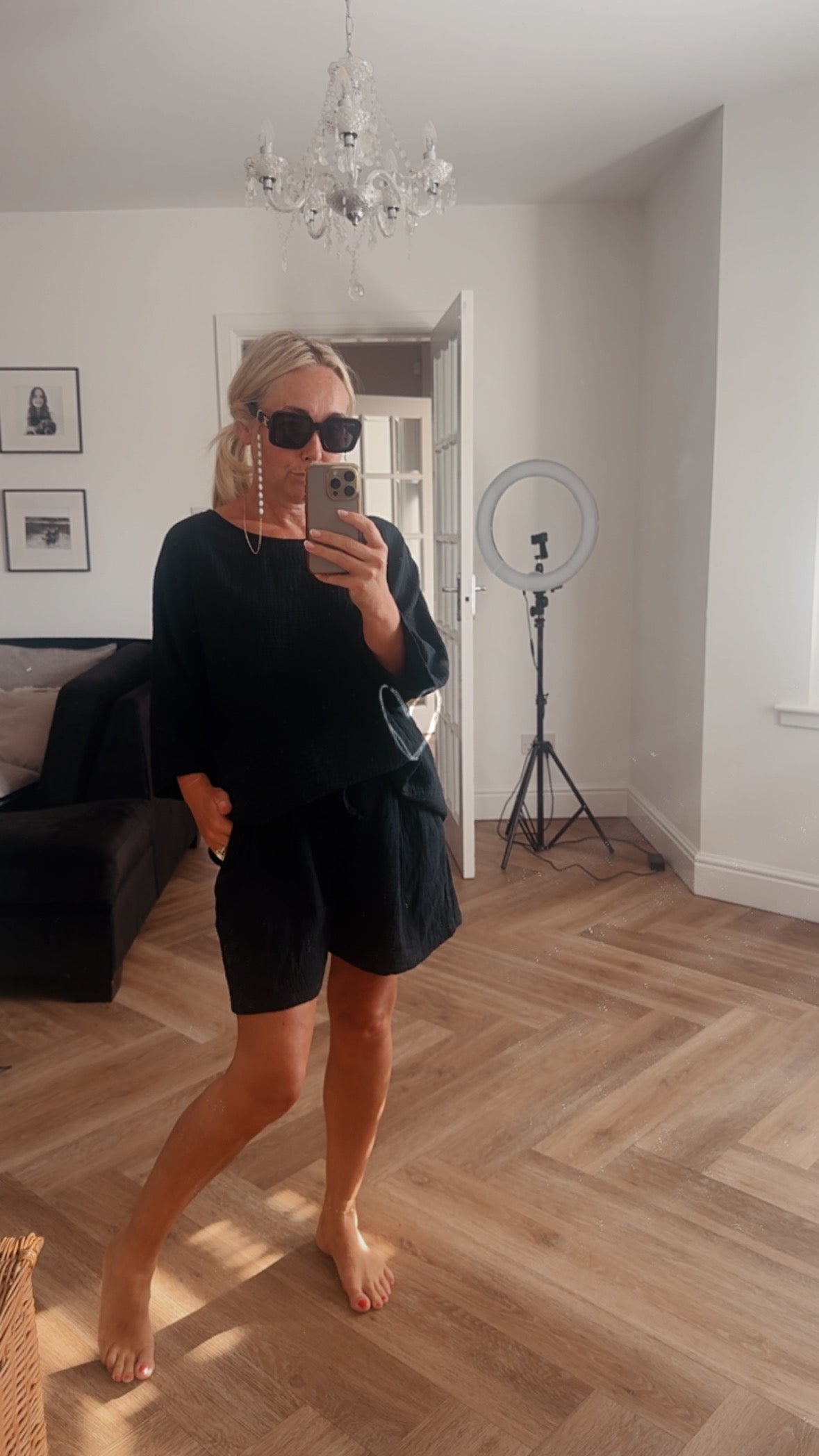 Callie Shorts & Top Set | Black