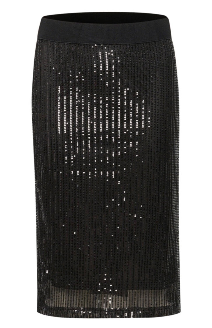 Marni Sequin Skirt | Deep Black
