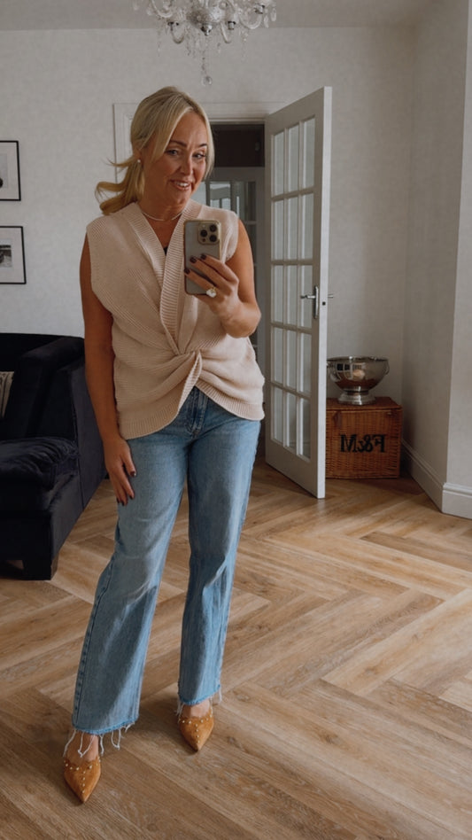 Lorraine Knitted Vest | Cream