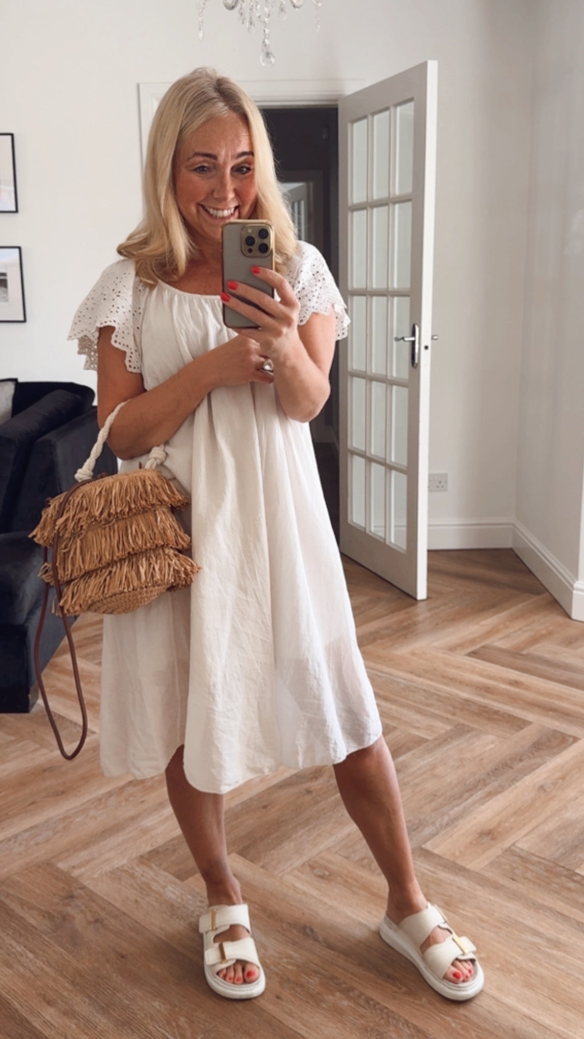 Miami Broderie Dress | Stone