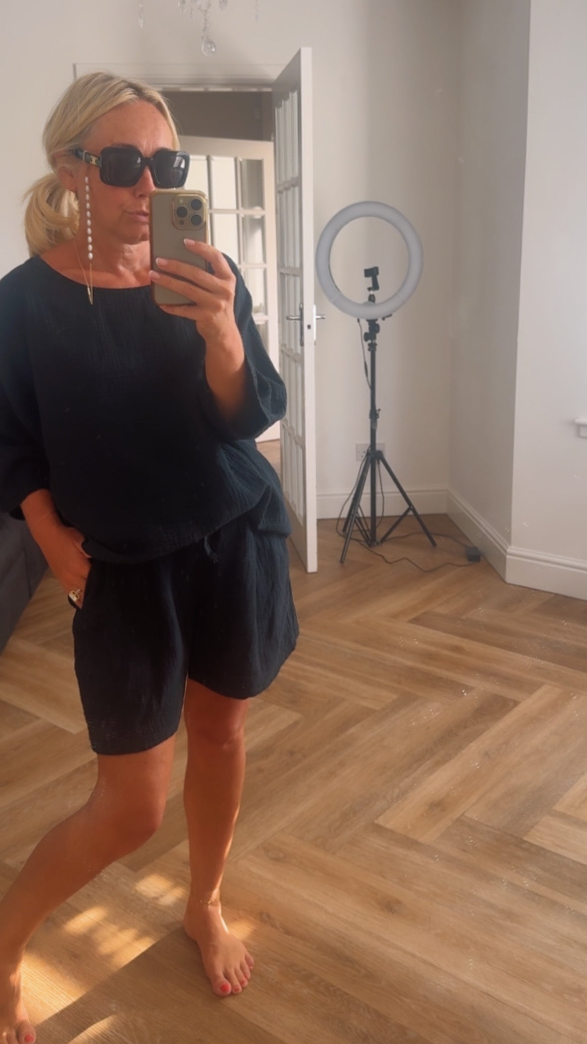 Callie Shorts & Top Set | Black