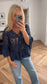 Sienna Crochet Cardigan | Navy